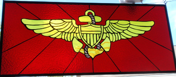 Stained Glass Naval Aviator Wings