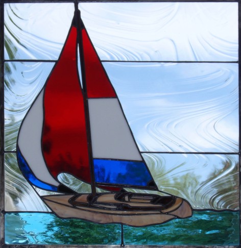 sailboat glass art