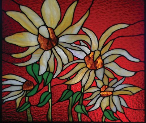 sunflower glass art