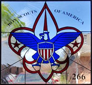 Boy Scouts Logo Glass Art