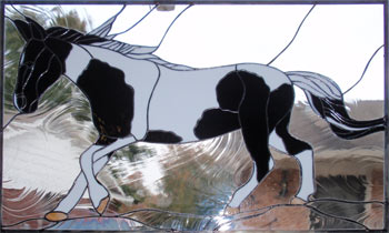 Houdini Horse Glass Art